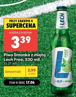 Biedronka Piwo bezalkoholowe Lech Free limonka z miętą oferta
