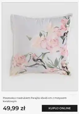 Home&You Poszewka z nadrukiem Parajito 45x45 cm z motywem kwiatowym Home&you oferta