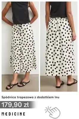 Spódnica trapezowa z dodatkiem lnu Medicine