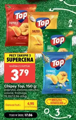 Biedronka Chipsy Top zielona cebulka oferta