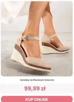 Renee Sandały na plecionym koturnie Renee oferta