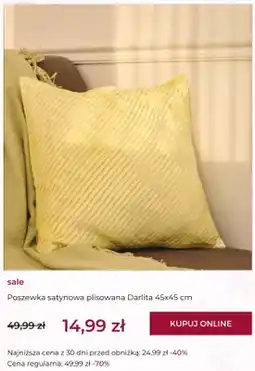 Home&You Poszewka satynowa plisowana Darlita home&you 45x45 cm oferta