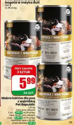 Dino Mokra karma dla psa z wątróbką Pet Republic oferta
