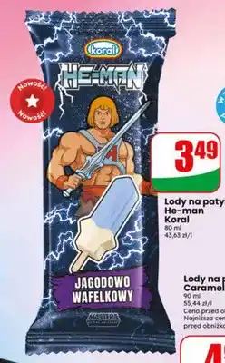Dino Lody na patyku Koral He-man Jagodowo Wafelkowy oferta