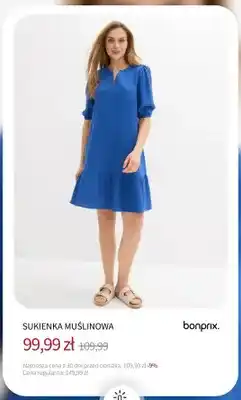 BonPrix Sukienka muślinowa Bonprix oferta