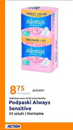 Action Podpaski Always Sensitive oferta