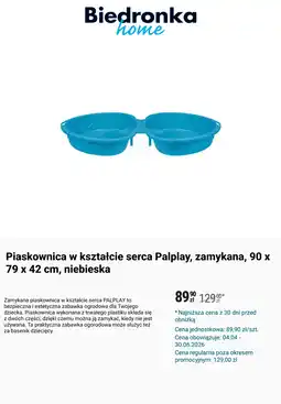 Biedronka Piaskownica w kształcie serca Palplay oferta
