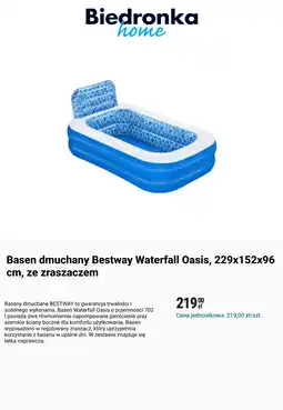 Biedronka Basen dmuchany Bestway Waterfall Oasis oferta