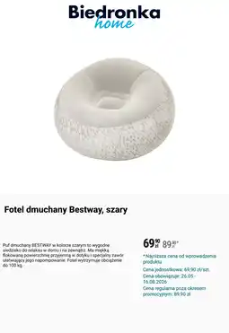 Biedronka Fotel dmuchany Bestway oferta