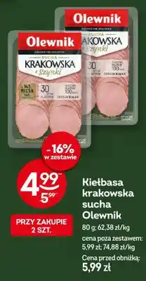 Żabka Kiełbasa krakowska sucha Olewnik oferta