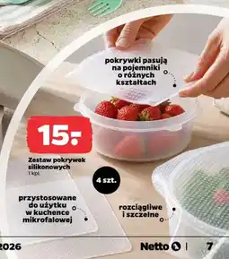 Netto Zestaw pokrywek silikonowych 4-pak oferta