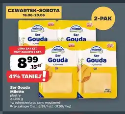 Netto Ser Gouda Miletto plastry 2-pak oferta