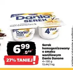 Netto Serek homogenizowany o smaku waniliowym Danio Danone 4-pak oferta
