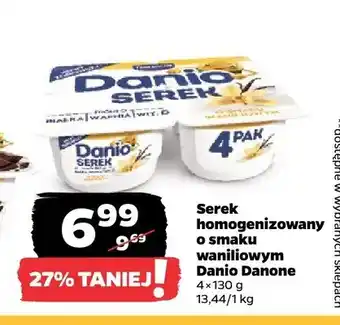 Netto Serek homogenizowany o smaku waniliowym Danio Danone 4-pak oferta