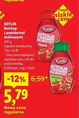 Lidl Ketchup z pomidorami malinowymi łagodny Kotlin oferta