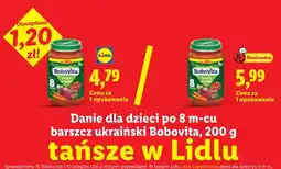 Lidl Danie dla dzieci po 8 m-cu barszcz ukraiński BoboVita oferta