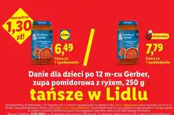 Lidl Danie dla dzieci po 12 m-cu Gerber zupa pomidorowa z ryżem oferta