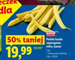Lidl Fasola szparagowa żółta polska luzem oferta
