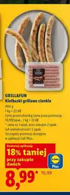 Lidl Kiełbaski grillowe cienkie GRILL&FUN oferta