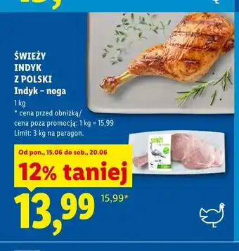 Lidl Indyk - noga Świeży Indyk z Polski oferta