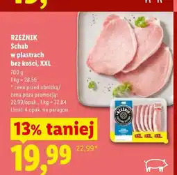 Lidl Schab w plastrach bez kości XXL Rzeźnik oferta