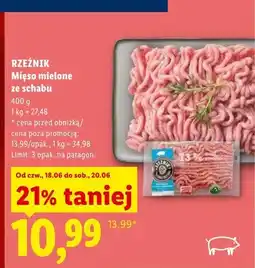 Lidl Mięso mielone ze schabu Rzeźnik oferta