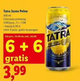 Lidl Piwo Tatra Jasne Pełne oferta
