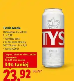 Lidl Piwo Tyskie Gronie 8-pak oferta
