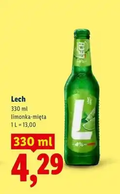 Lidl Piwo Lech limonka-mięta oferta