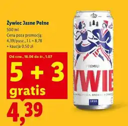 Lidl Piwo Żywiec Jasne Pełne oferta