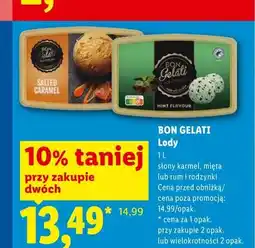Lidl Lody słony karmel Bon Gelati oferta
