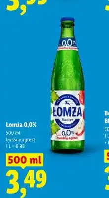 Lidl Piwo bezalkoholowe Łomża 0,0% kwaśny agrest oferta