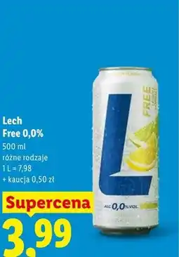 Lidl Piwo bezalkoholowe Lech Free 0,0% Pomelo i Grejpfrut oferta