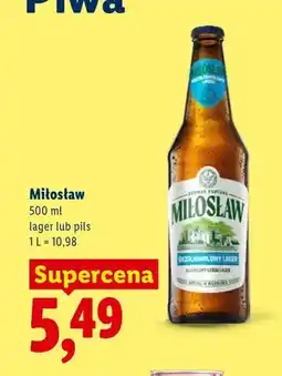 Lidl Piwo Miłosław lager oferta