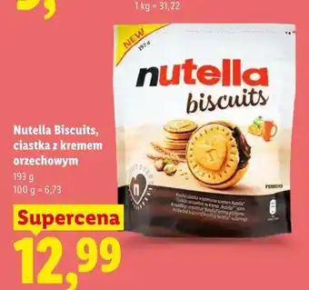 Lidl Ciastka z kremem orzechowym Nutella Biscuits oferta