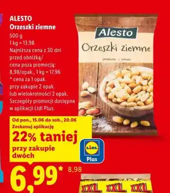 Lidl Orzeszki ziemne smażone i solone Alesto oferta