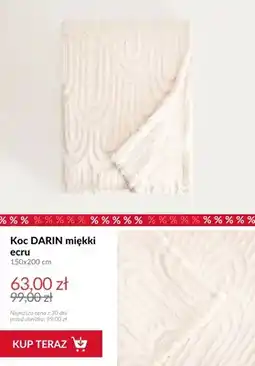 Homla Koc Darin miękki ecru 150x200 cm oferta