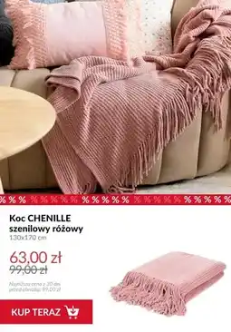 Homla Koc CHENILLE szenilowy różowy 130x170 cm oferta