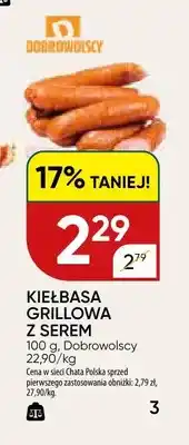 Chata Polska Kiełbasa grillowa z serem Dobrowolscy oferta