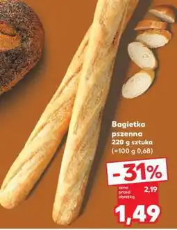 Kaufland Bagietka pszenna 220 g sztuka oferta