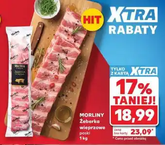 Kaufland MORLINY Żeberka wieprzowe paski 1 kg oferta