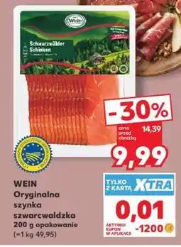 Kaufland WEIN Oryginalna szynka szwarcwaldzka 200 g opakowanie oferta