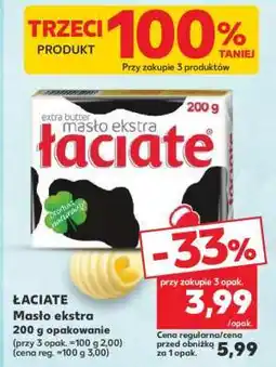 Kaufland ŁACIATE Masło ekstra 200 g opakowanie oferta