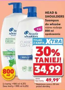 Kaufland HEAD & SHOULDERS Szampon do włosów różne rodzaje 800 ml opakowanie oferta