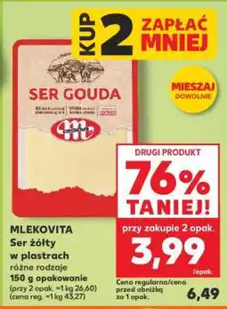 Kaufland MLEKOVITA Ser żółty w plastrach różne rodzaje oferta