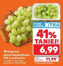 Kaufland Winogrona jasne bezpestkowe 500 g opakowanie oferta