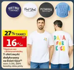 Auchan T-shirt męski dedykowany na Dzień Ojca oferta