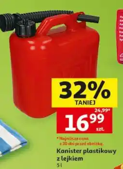 Auchan Kanister plastikowy z lejkiem oferta