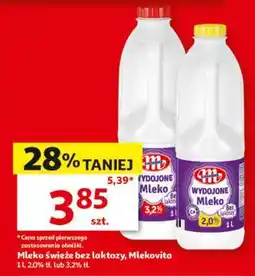 Auchan Mleko świeże bez laktozy, Mlekovita oferta