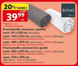 Auchan Prześcieradło satynowe z gumką oferta